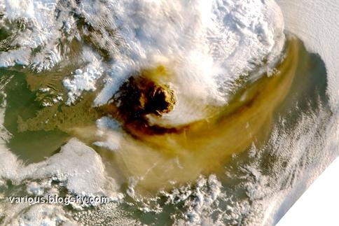 تصاویر گرفته شده از فضا از فورانهای آتشفشانی