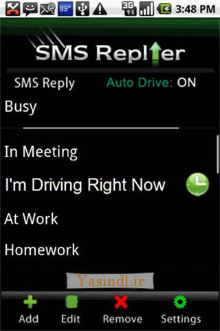 SMSReplier Yasindl ir  نرم افزار  SMSReplier v1.61   نرم افزار آندروید