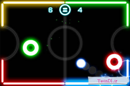 بازی GlowHockey 1.0 GlowHockeyFree1 بازی GlowHockey 1.0