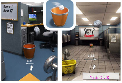Paper Toss YasinDl iR  بازی Paper Toss v1.0.9 برای آندروید