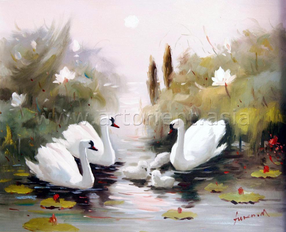 Animal_Decoration_Oil_Painting_swan_friends.jpg