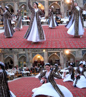رقص محلی زنان و دختران بخارایی 
