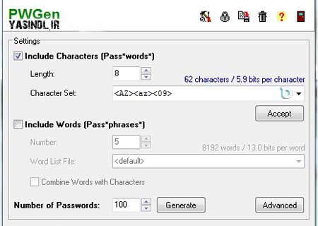 PWGen yasindl ir تولید رمزهای عبور پیچیده و امن توسط PWGen 2.07