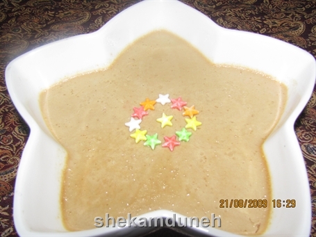 ژله ی موز و نسکافه