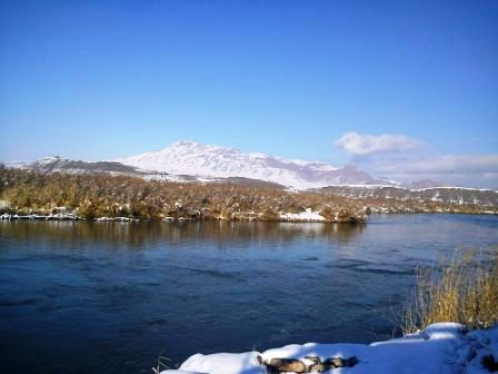 عکس زمستانی از شهر جلفا