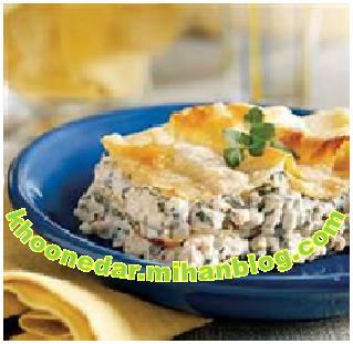 لازانیای اسفناج و مرغ