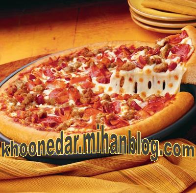 پیتزا گوشت و قارچ
