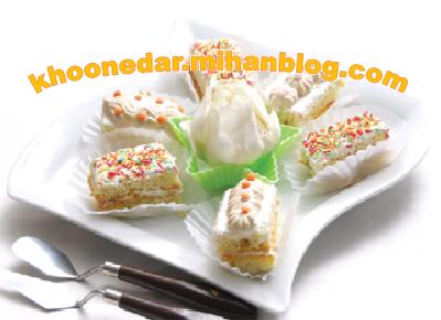 شیرینی خامه ای لقمه ای