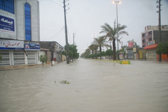 سیل در برازجان