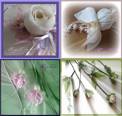 تزیین با گلهی روبانی