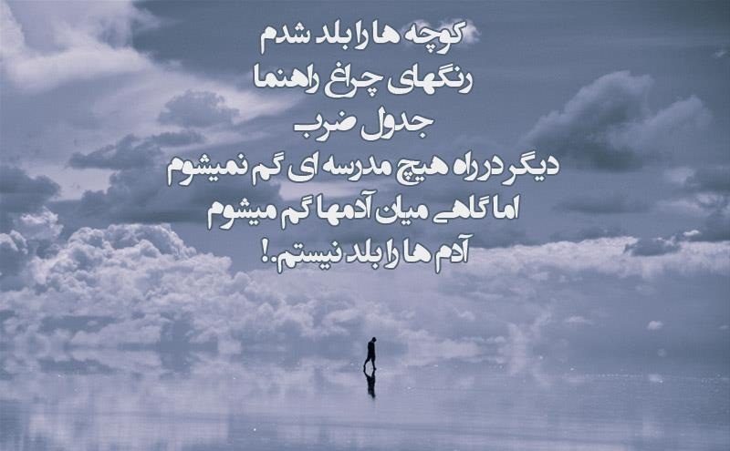 . . . آدم ها رو بلد نیستم !