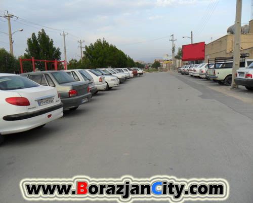اتومبیل های پارک شده شرکت کنندگان در همایش مهدویت با سخنرانی استاد رائفی پور در برازجان