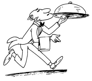 Waiter cartoon - گارسن - پیشخدمت رستوران