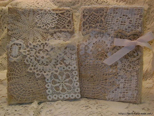 جلد کتاب یا آلبوم با تور و روبان