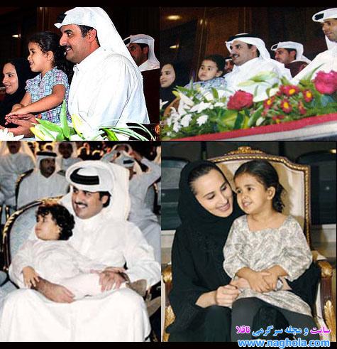 تصاویر امیر جدید قطر به همراه همسر و فرزند 