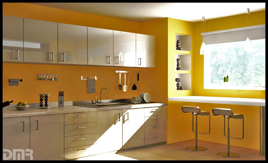 yellow_kitchen_idea - طراحی آشپزخانه - متا