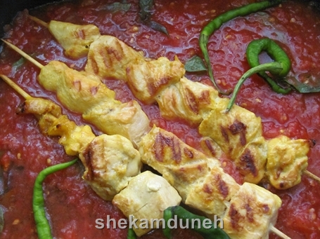 جوجه کباب تابه ای