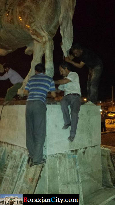 نصب تندیس میرزا محمد خان برازجانی ملقب به غضنفرالسلطنه