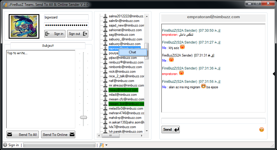 FireBuzZ Send To All & Online Sender V 2.0 P2s2a