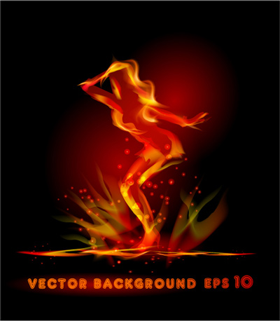 vector background Hot girl