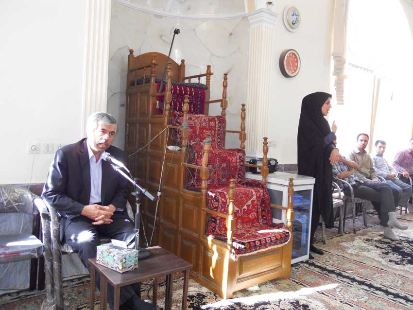 محمداسماعیل سعیدی در نشست بررسی مشکلات ناشنوایان در محل مسجد امام زمان شهرک ارم تبریز