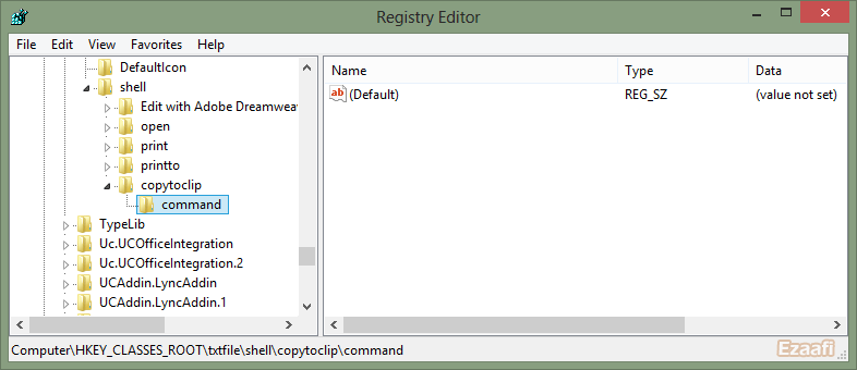 regedit