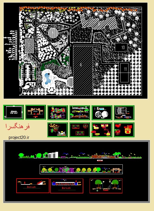 پیش نمایش پلان و محوطه فرهنگسرا