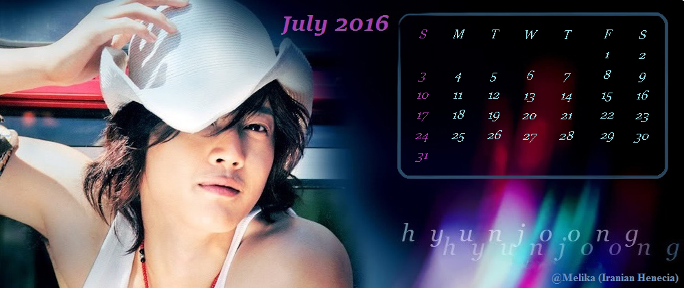 Calendar of July 2016 - Fanart by Melika