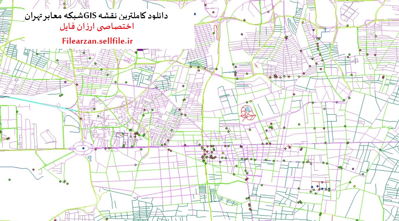 دانلود لایه gis معابر تهران