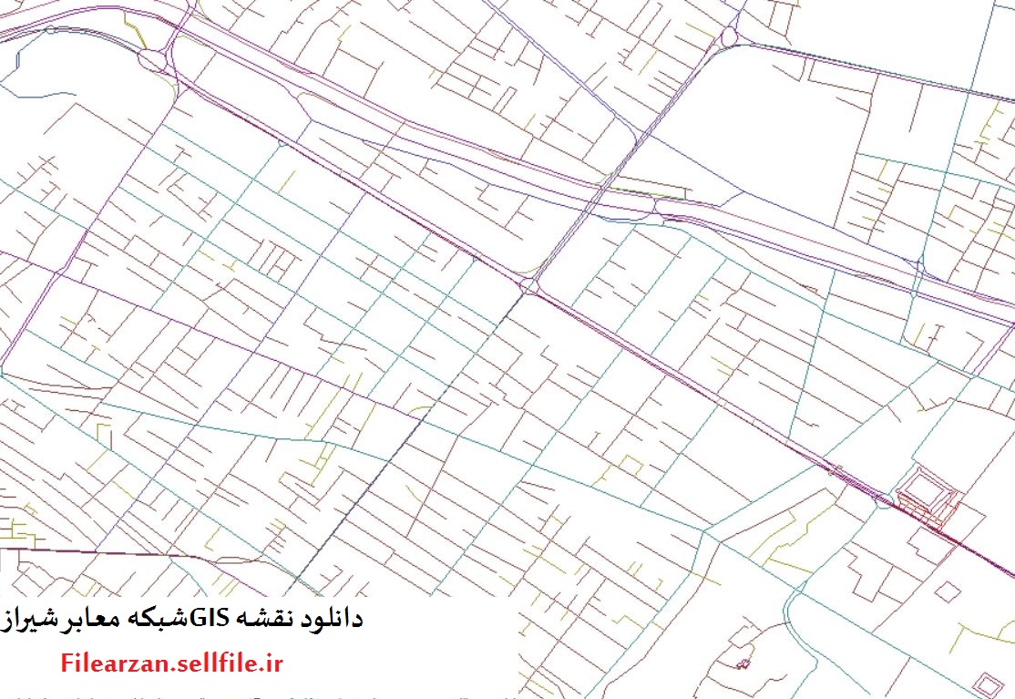 دانلود شیپ فایل gis شبکه معابر شیراز