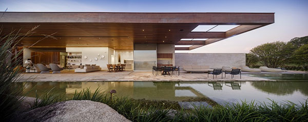 طراحی خانه تابستانی پیوسته با فضای باز