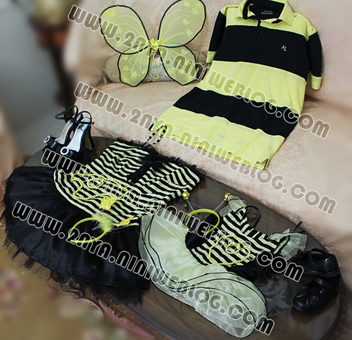 girls_sweet_honey_bee_costume THEME TAVALOD ZANBOOR مدل لباس تم تولد زنبوری دخترانه بالماسکه