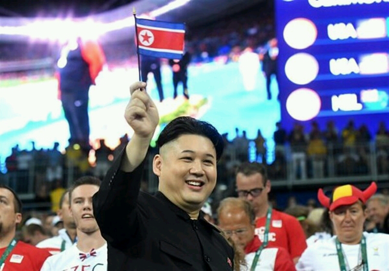 حضور بدل رهبر کره شمالي در مراسم اختتاميه المپيک