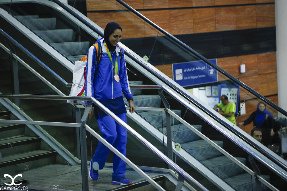 کیمیا علیزاده در بازگشت از المپیک برزیل