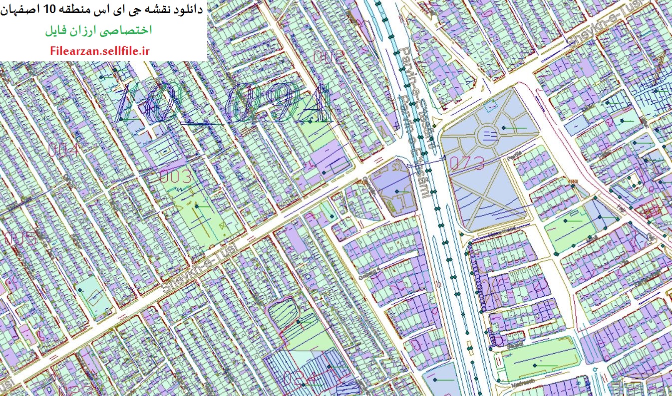 دانلود نقشه gis منطقه 10 اصفهان