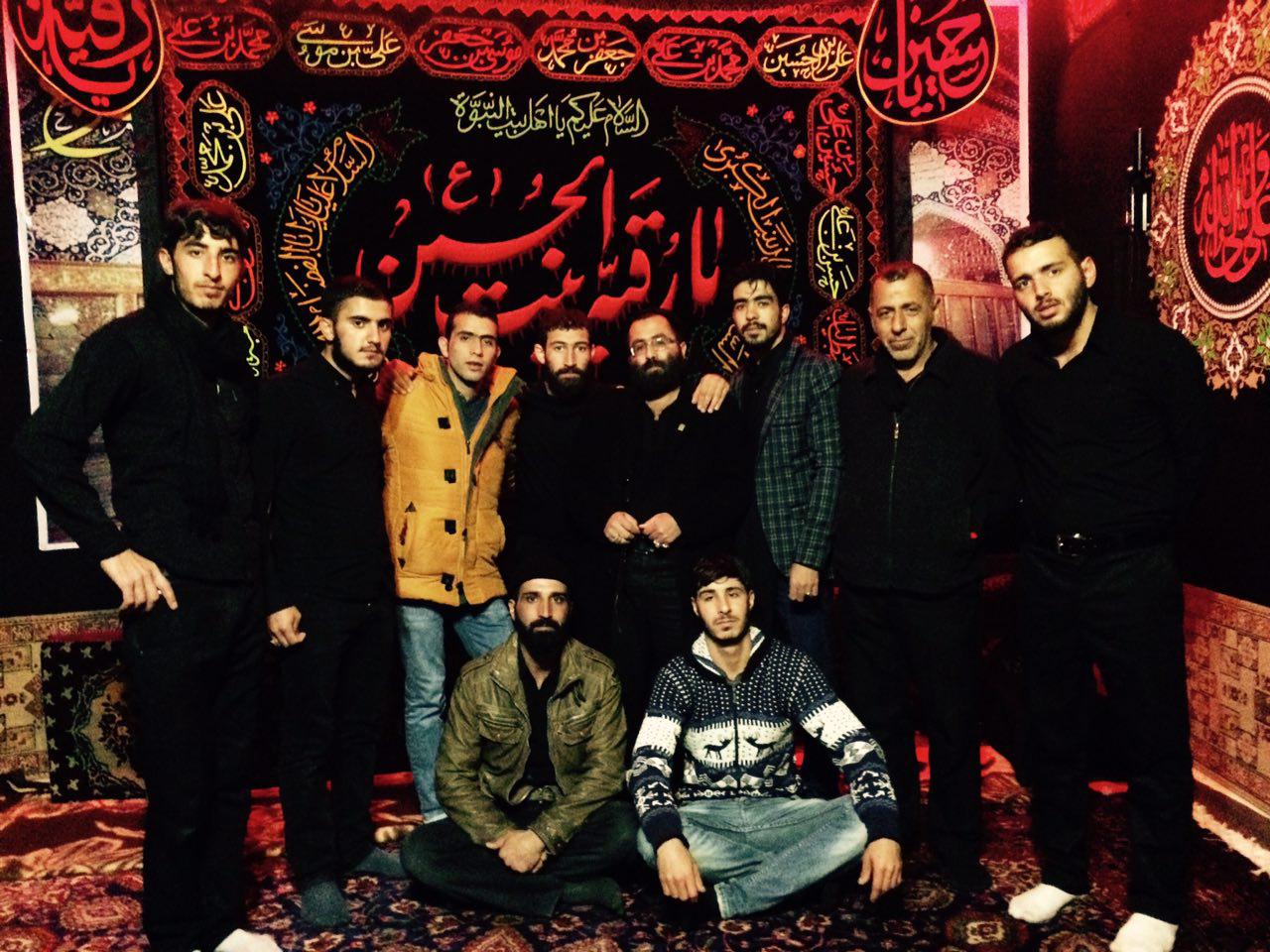 کربلایی قادر خدایی و خادمین هیئت لواءالرقیه (سلام الله علیها ) تبریز