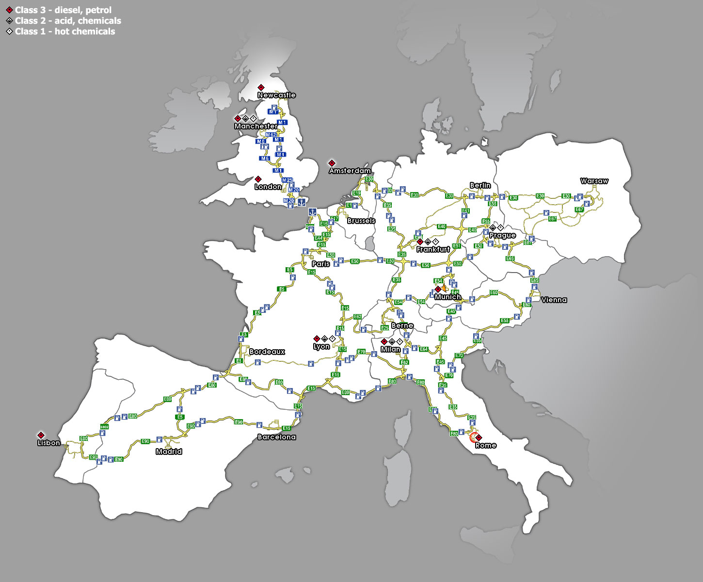 German truck simulator карта европы