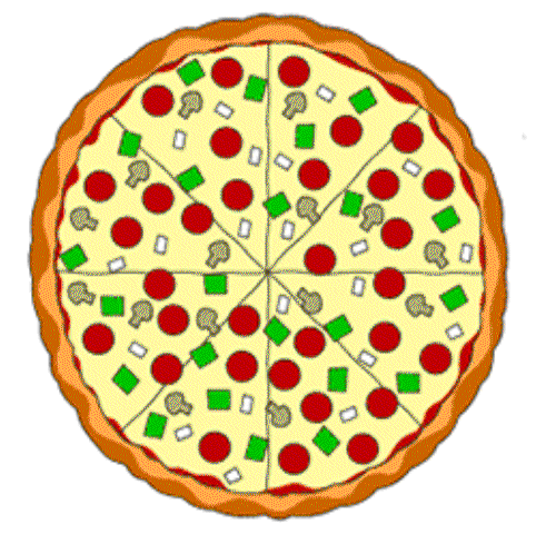 Как разделить пиццу на три части