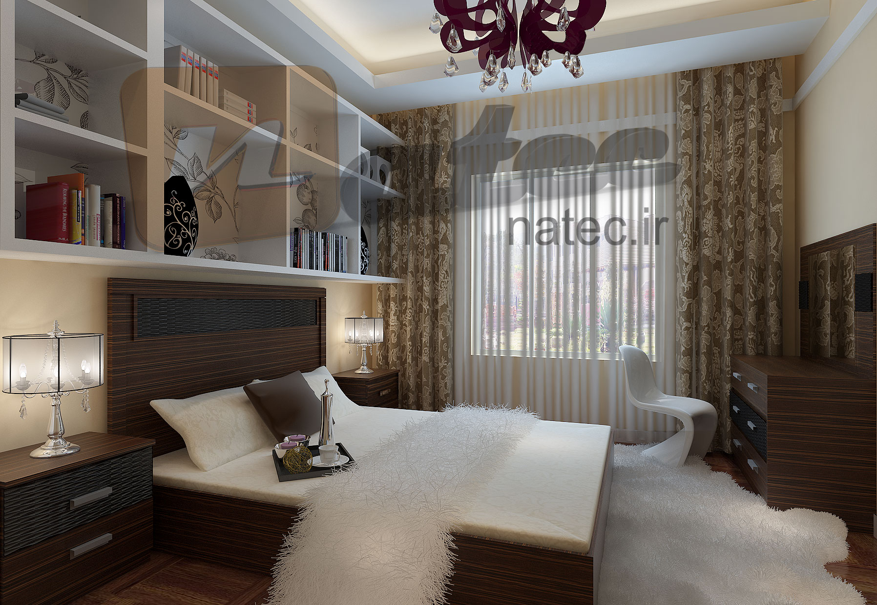 نمونه کار طراحی اتاق خواب دانشجویی ، کاری از سرکار خانم حسنی