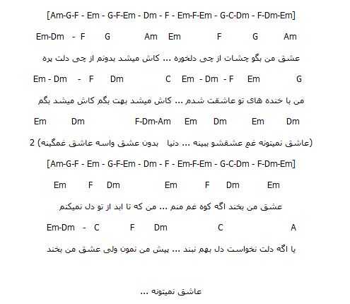 دانلود آهنگ عاشق نمیتونه غم عشقشو ببینه