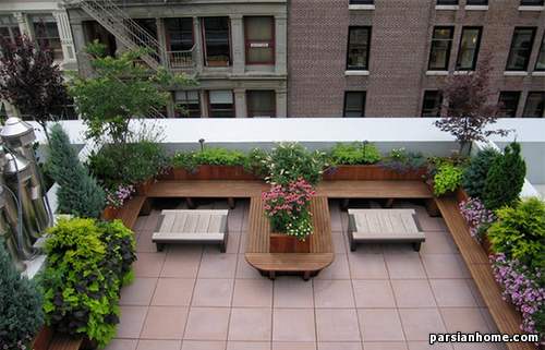 شرکت مهندسی شهران سازه آفاق - طراحی تراس های مدرن روی پشت بام + عکسطراحی تراس های مدرن