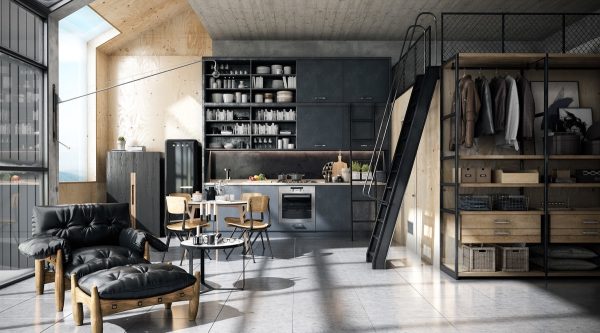 آشپزخانه به سبک صنعتی25